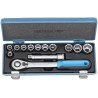 Coffret de douilles 1/2" 13 pièces 19 KMU-20 Gedore