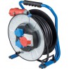as - Schwabe 20999 Enrouleur métallique de chantier avec câble électrique H07RN-F 5G2.5 et prise CEE Protection IP44 Noir Ø 320 mm 25 m