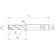 Fraise ratiométrique longue DIN6527 VHM type ALU queue HB Z4 4mm GÜHRING