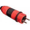Prolongateur SCHUKO rouge noir