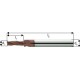Fraise à fileter GF en carbure monobloc, arrosage central, 2 x d, revêtement TiCN, Filetage : M12, Pas 1,75 mm, Lames de l1 27,1 mm