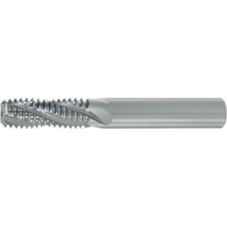 Fraise à fileter GF en carbure monobloc, arrosage central, 2 x d, sans revêtement, Filetage : M8, Pas 1,25 mm, Lames de l1 18,1 mm