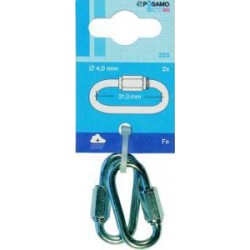 Mousqueton a vis Acier galva 6 mm (Par 10)