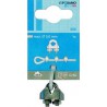 Clips cables métalliques inoxydable 3mm a 1unités (Par 10)