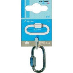 Mousqueton a vis inoxydable 4mm - 1 unité (Par 10)