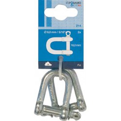 Manilles Acier galva 9,5mm a 1Stck. (Par 10)