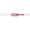 Chaine plastique 10mm Ro.10m (250x200 )rouge-blanc (Par 10)