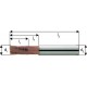 Fraise à fileter GFM en carbure monobloc, arrosage central, revêtement TiCN, Ø d1 : 16 mm, Pas 2,00 mm, Lames de l1 25 mm, Pour Ø filetage : 22 mm