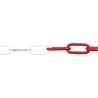 Chaine soudee .C6 St. Ro.10m (250x110)rouge-blanc (Par 10)