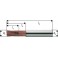 Fraise à fileter GFM en carbure monobloc, arrosage central, revêtement TiCN, Ø d1 : 20 mm, Pas 2,00 mm, Lames de l1 33 mm, Pour Ø filetage : 27 mm