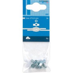 Bornes simplex Stahl-Galv.2mm a 2Stck. (Par 10)