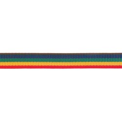 Sangle de polypropylène tissé 25mm Ro.100m (250x110)noir.-jaune (Par 100)
