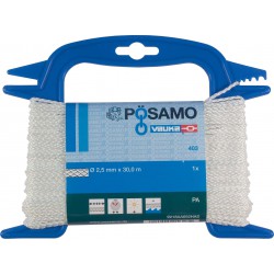 Corde tressée en polyamide PA 4,0mm a 20m blanc auf Haspel (Par 5)