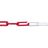 Chaine plastique rouge/blanc 6,0mm
