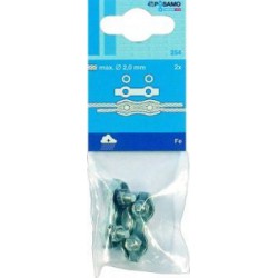 Bornes acier Galv. 3mm a 2 pièces (Par 10)
