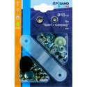 Bouton-poussoir non Sew "Sport + Camping" 15 mm (diamètre intérieur) (Par 5)