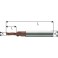 Fraise à fileter GFS en carbure monobloc, arrosage central, 1,5 x d, revêtement TiCN, Filetage : M5, Pas 0,80 mm, Lames de l1 9,2 mm