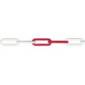 Chaine. 6mmx25m rouge-blanc (Par 25)