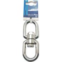 Porte clé pivotant Acier inoxidable 8 mm (Par 5)