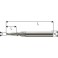 Fraise à percer et fileter BGF en carbure monobloc, avec arrosage central, 1,5 x d, sans revêtement, Filetage : M4, Pas 0,70 mm
