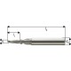 Fraise à percer et fileter BGF en carbure monobloc, avec arrosage central, 2 x d, sans revêtement, Filetage : M4, Pas 0,70 mm