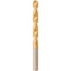 Foret hélicoïdal avec queue cylindrique, en acier à coupe rapide, type N, DIN 338, surface avec revêtement TiN, Ø h8 : 4,30 mm, Long. totale 80 mm