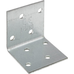 Equerre de plaque perforée 40x40x40x2.0 mm (Par 50)