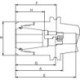 Mandrin à pinces DIN69871ADB SK40-70 CP32 FAHRION