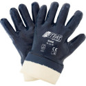 Gant en nitrile.bleu. Manchette.entièrement revêtue. Gr.11