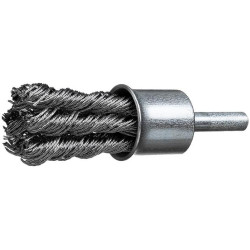 Brosse pinceau Xtreme acier23x29x0.3mm. Tige 6mm torsadée. 8Z.
