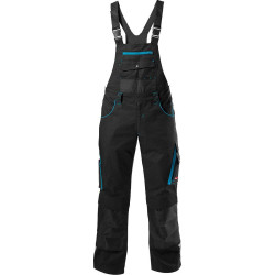 Salopette H FORTIS 24. noir/turquoise. Gr. 52