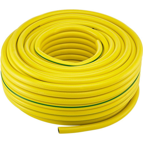 Tuyau d'eau PVC. jaune/vert. 12.5x2.3mm. 25m FORTIS (Par 25)