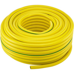 Tuyau d'eau PVC. jaune/vert. 18.6x2.7mm. 50m FORTIS (Par 50)