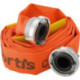 Tuyau plat de construction/industriel. orange. C/52mm avec 2 clapets anti-fuite. STORZ Raccord 10m FORTIS