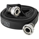 Tuyau plat polyvalent caoutchouté. noir. C/52mm. STORZ Raccords 15m FORTIS