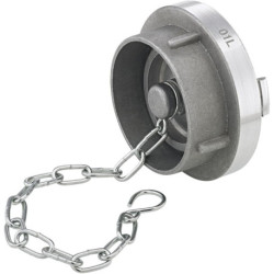 Raccord aveugle Storz aluminium. 75-B avec chaîne. 75-B. PN 10 FORTIS