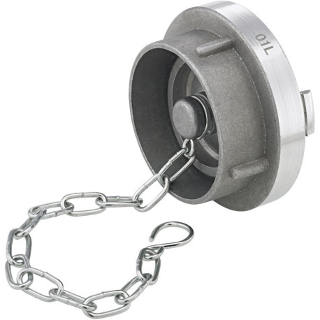 Raccord aveugle Storz aluminium. 75-B avec chaîne. 75-B. PN 10 FORTIS