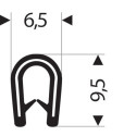 Protection d'arêtes flexible ronde. noir. 6.5x9.5 mm. Plage de serrage 1.0-2.0mm. 10m FORTIS (Par 10)