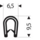 Protection d'arêtes flexible ronde. blanc-gris. 6.5x9.5 mm. Zone de serrage 1.0-2.0mm. 50m FORTIS (Par 50)