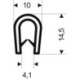 Protège-arête flexible rond. noir. 10.14.5mm. Zone de serrage 1.0-4.5mm. 50m FORTIS (Par 50)