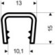 Protège-arête flexible conique. noir. 13x15 mm. Zone de serrage 6.0-8.0mm. 50m FORTIS (Par 50)