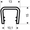 Protège-arête flexible conique. noir. 13x15 mm. Zone de serrage 6.0-8.0mm. 50m FORTIS (Par 50)