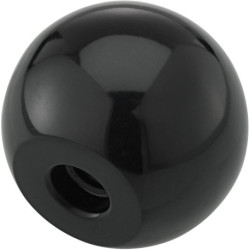 Bouton sphérique DIN319 Duroplast. Forme C. 40mm. M 10. contenu : 5 pièces FORTIS.