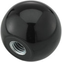Bouton sphérique DIN319 Duroplast. Forme E. 40mm. M10. Contenu : 5 pièces FORTIS
