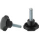 Poignée étoile DIN6336A Duroplast. Forme L. 32mm. M 6x15. Contenu : 5 pièces FORTIS