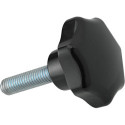 Poignée étoile DIN6336A Duroplast. Forme L. 50mm. M 10x20. Contenu : 3 pièces FORTIS