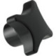 Poignée en croix DIN6335 Duroplast. Forme K. 63mm. M 12. contenu : 2 pièces FORTIS