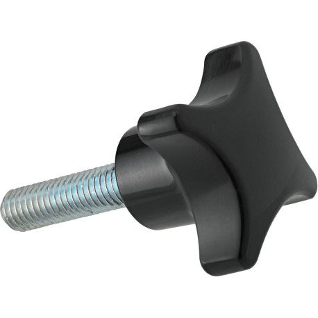 Poignée en croix DIN6335A Duroplast. Forme L. 50mm. M 10x40. Contenu : 3 pièces FORTIS