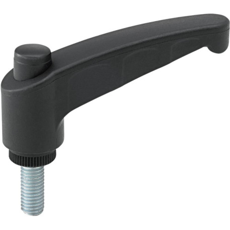 Levier de serrage avec AG thermoplastique. Taille 80. M10x30. Contenu : 2 pièces FORTIS.