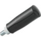 Poignée cylindrique 0612 Duroplast. 0612. 23mm M 8x12. pivotant. Contenu : 2 pièces FORTIS